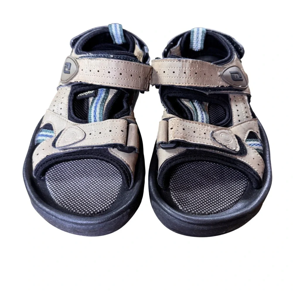 FootJoy Golf Sandals Mens 6 M Tan Brown Adjustable Straps 48786 Spikeless